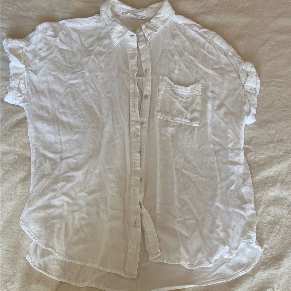 Jane and Delancey White Button Down Shirt